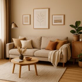 Útulný obývací pokoj Srdce domova které dýchá pohodou